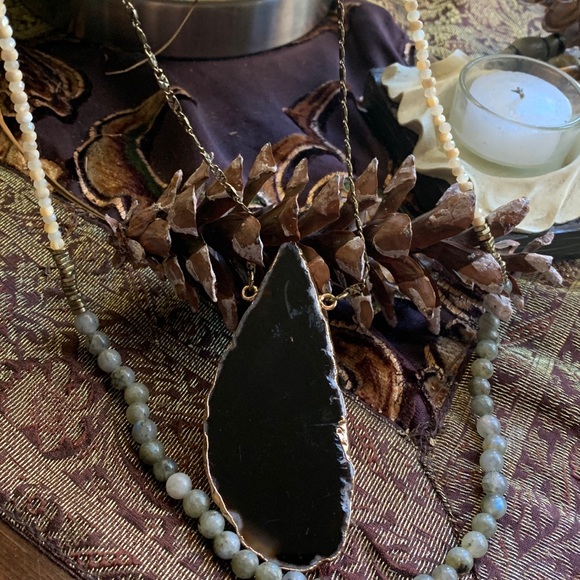 Beautiful Double chain real natural stone Necklace - Picture 9 of 9